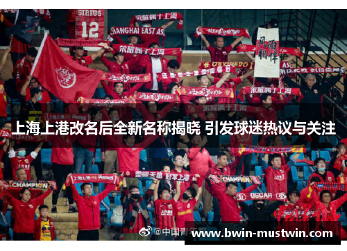 上海上港改名后全新名称揭晓 引发球迷热议与关注